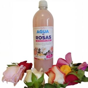 Agua De Rosas Facial con Hamamelis, Benjui y Glicerina