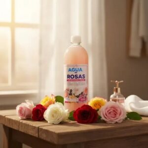 Agua De Rosas Facial con Hamamelis, Benjui y Glicerina