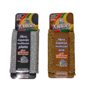 Fibra Esponja Tallon Plata/Oro Multiusos, 10 PZAS