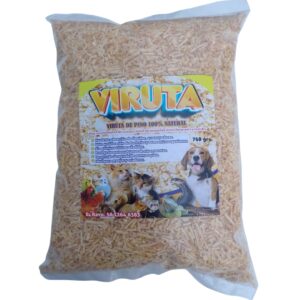 Viruta De Madera De Pino Natural Para Mascotas Y Aves 750 g.