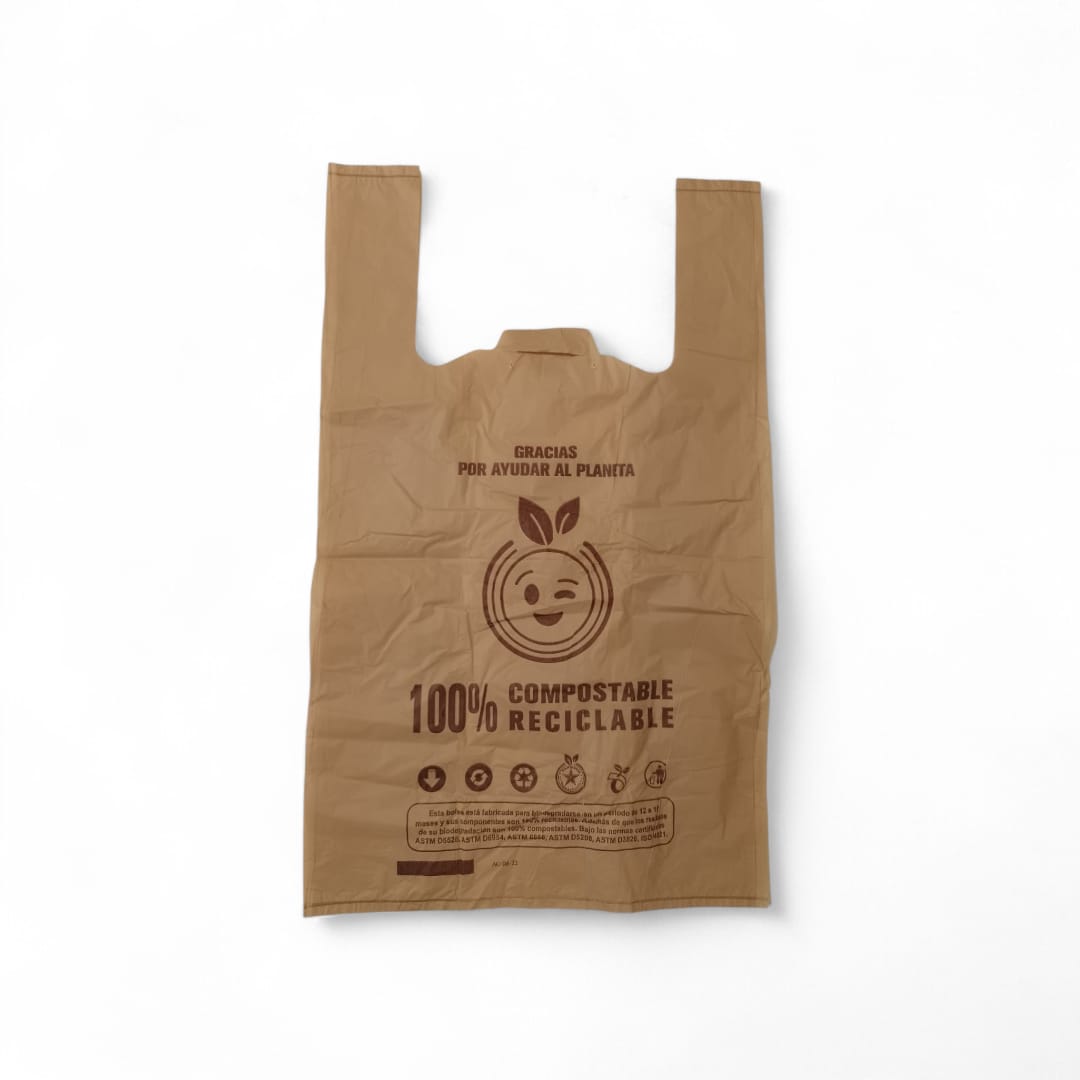Bolsa Compostable Con Asas Tamaño Mediana de 27x40 cm, 1Kg - Image 7