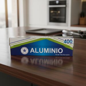 Papel Aluminio 400, Resistente al Horno,Grueso, 120 M. 1 Rollo